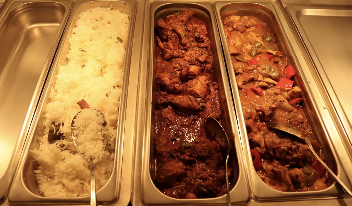 Trays of food prepared at Markhor Gourmet